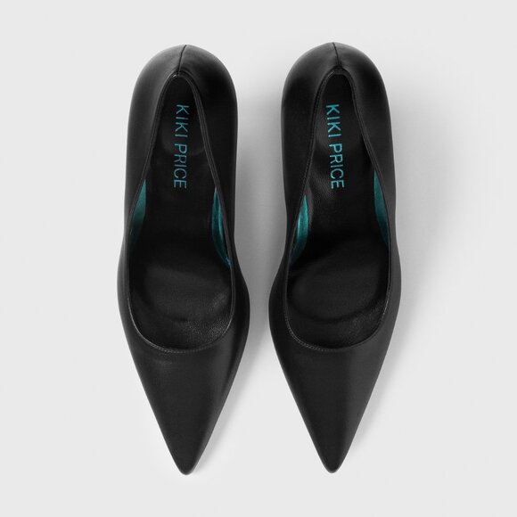 Shelter In Pace Pump – Classic Black Leather Heels - Picture 2 of 7